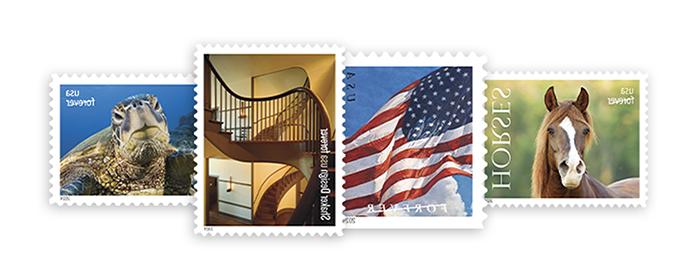 永久邮票可从邮政商店.